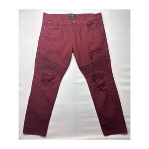 Jordan Craig Legacy Edition Men's Aaron Red Distressed Skinny Jean 40x32 (43x32)